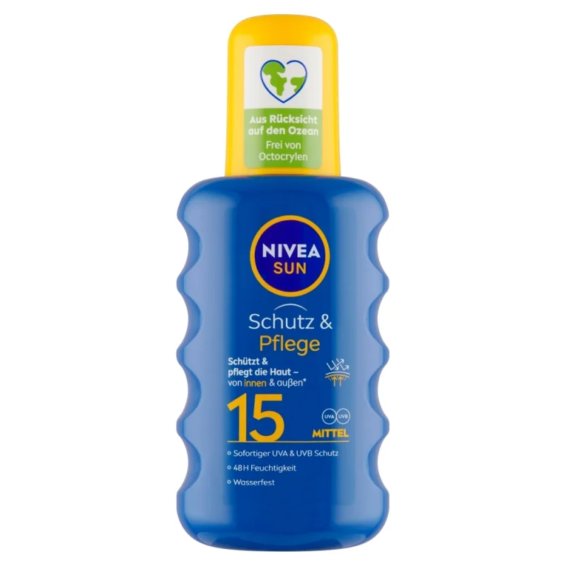 NIVEA Sun Hydratačný sprej na opaľovanie OF 15, 200 ml 80424