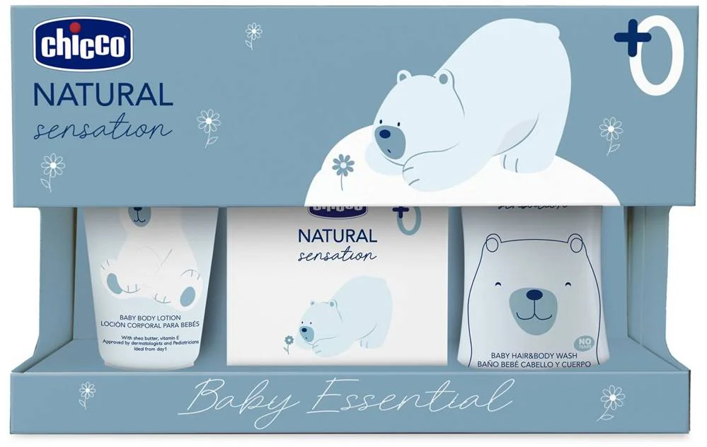 CHICCO Set darčekový kozmetický Natural Sensation - Baby Essential 0m+ 1×1 set, kozmetická darčeková sada