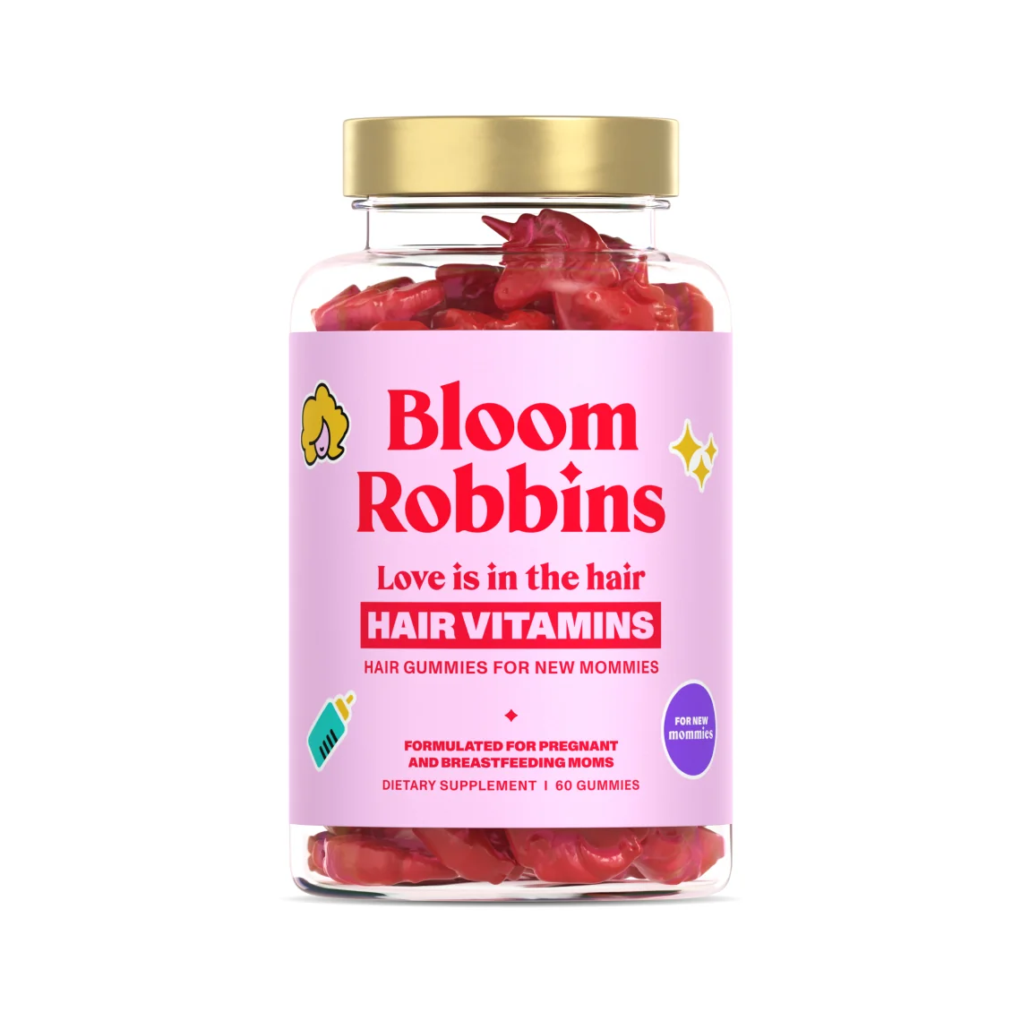 LOVE is in the HAIR - Hair gummies for new mommies 1×60 ks, výživový doplnok pre matky