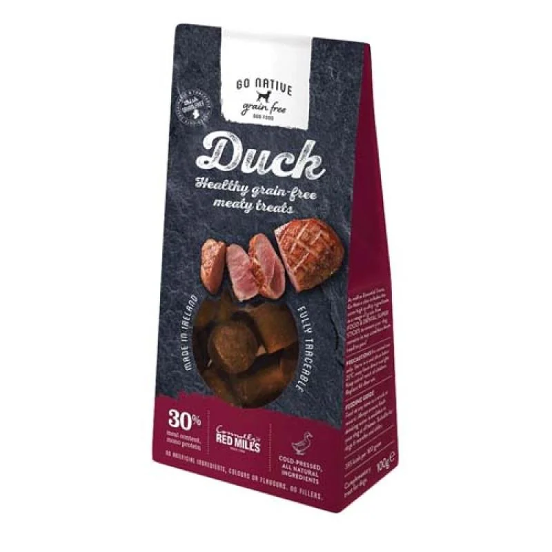 GO NATIVE Essentials Duck 100g nízkokalorická pochúťka pre psov s 30% kačacím mäsom