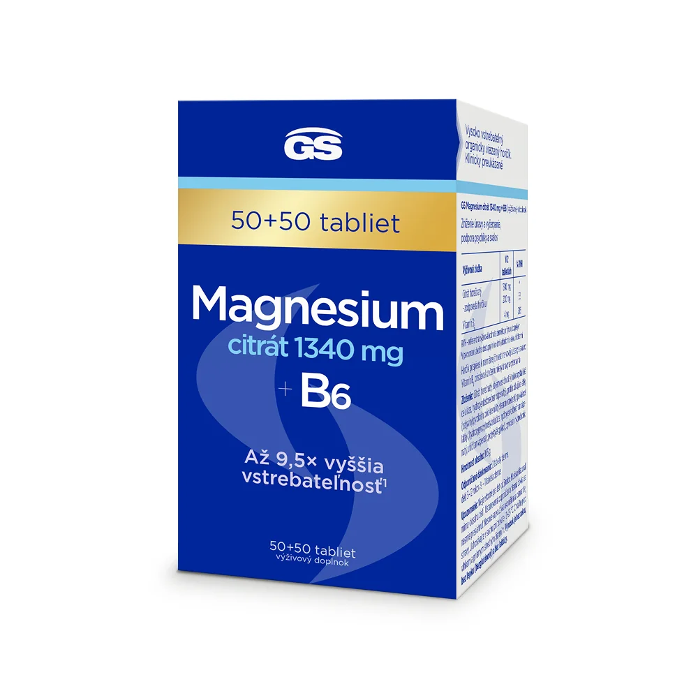 GS Magnesium citrát 1340 mg B6