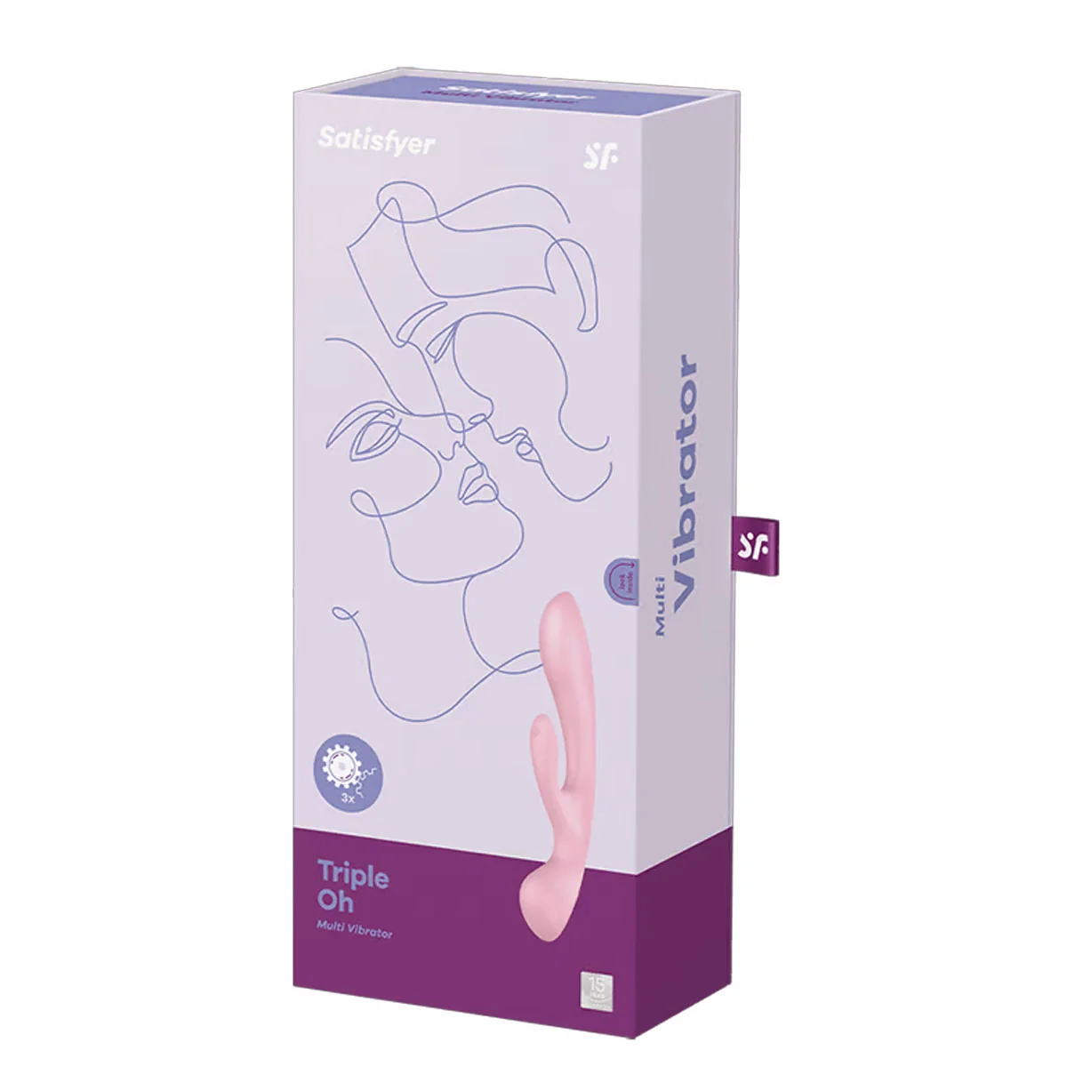 SATISFYER Triple Oh - Vibrátor a masážna hlavica 