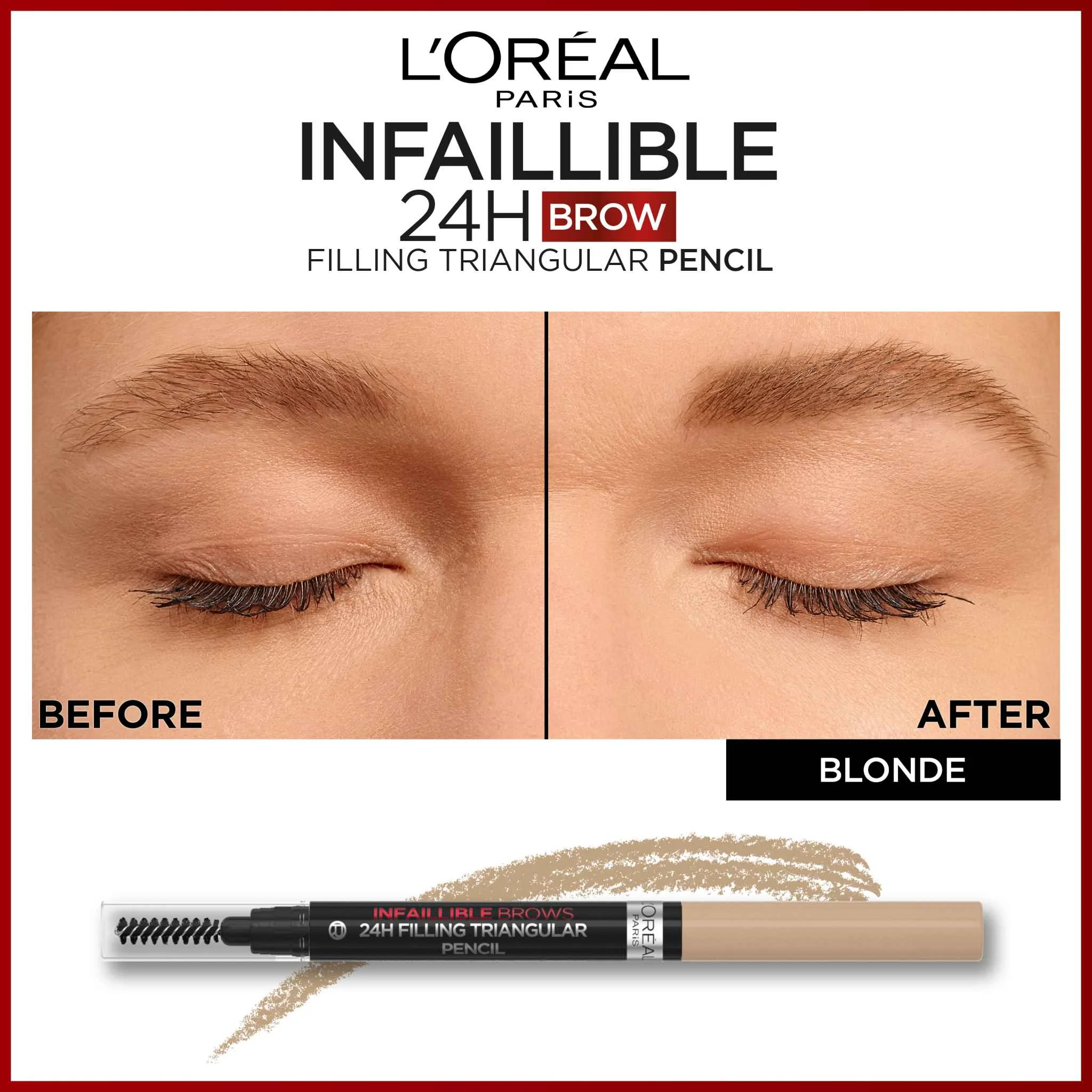 L´Oréal Paris Infaillinble Brows 24H Filling Triangular Pencil 07 Blonde na obočie 1×1 ks ceruzka