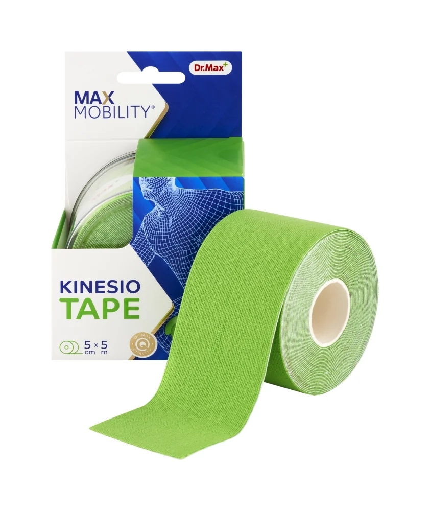 Dr. Max KINESIO TAPE 5CMX5M ZELENA 1×1 ks, kinesio tape