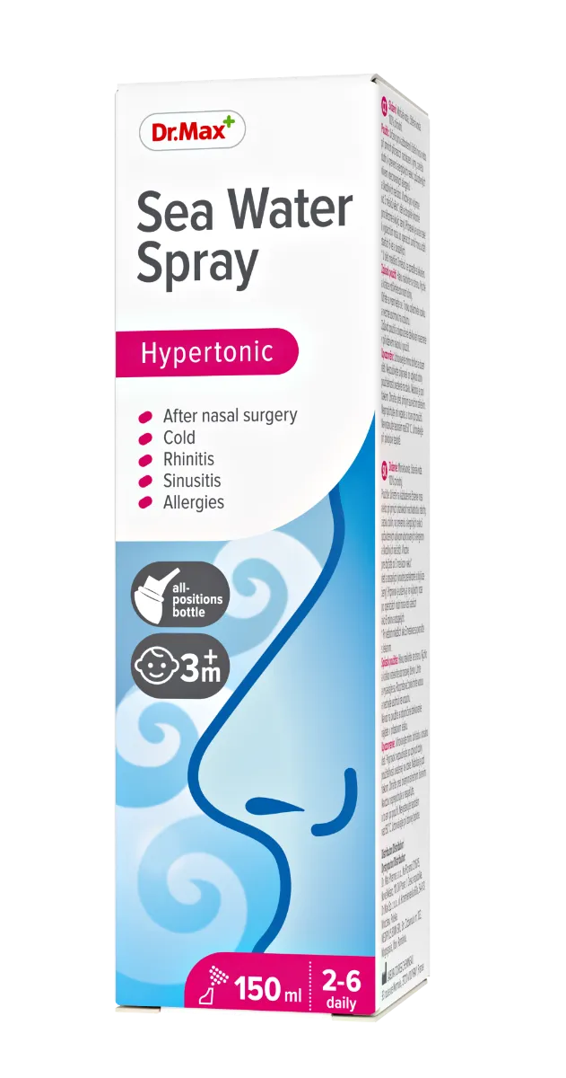 Dr. Max Sea Water Spray Hypertonic 1×150 ml, sprej na vyplachovanie nosa