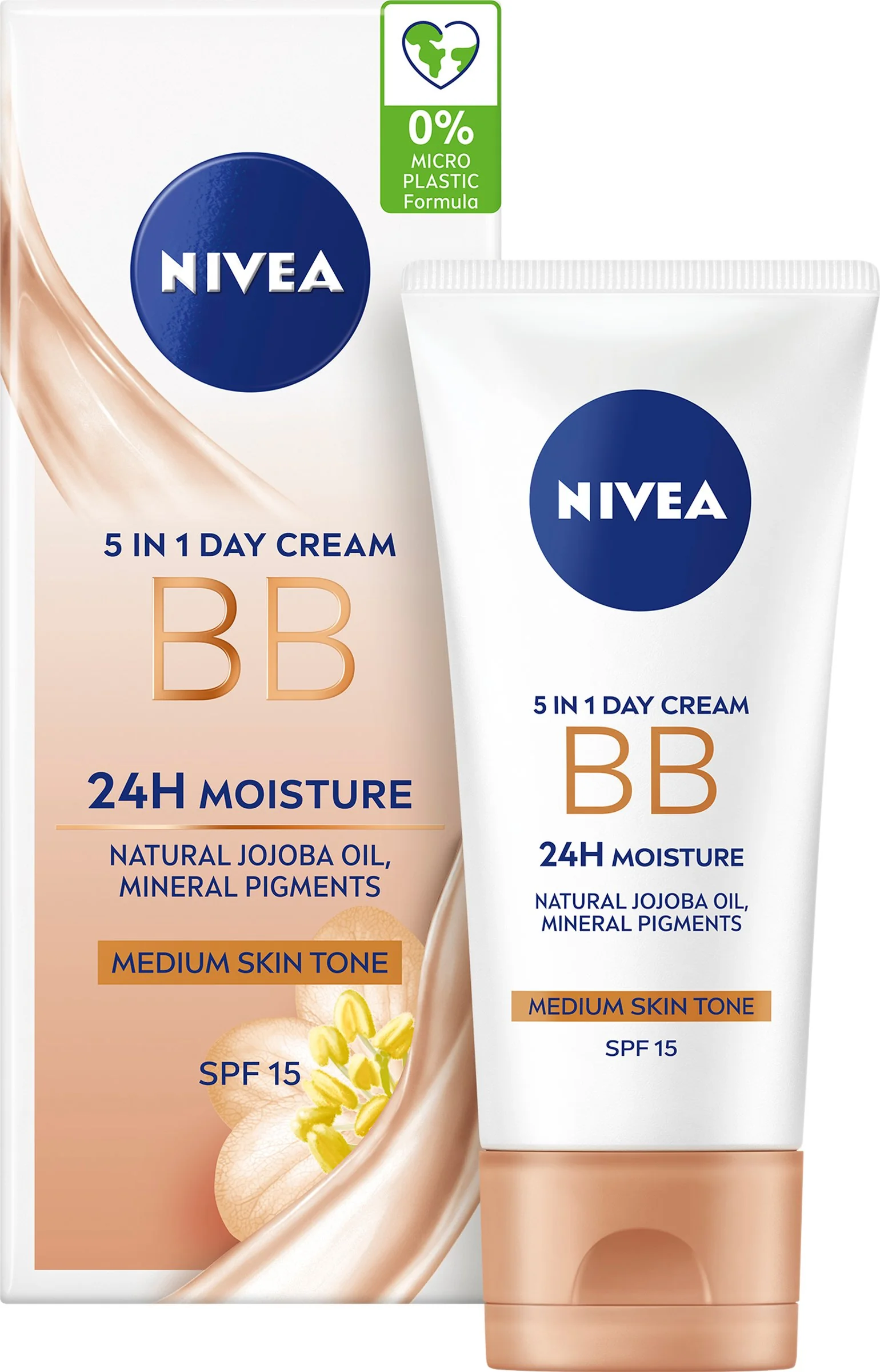 NIVEA Skrášľujúci hydratačný BB krém 5v1 1×50 ml, tmavý BB krém