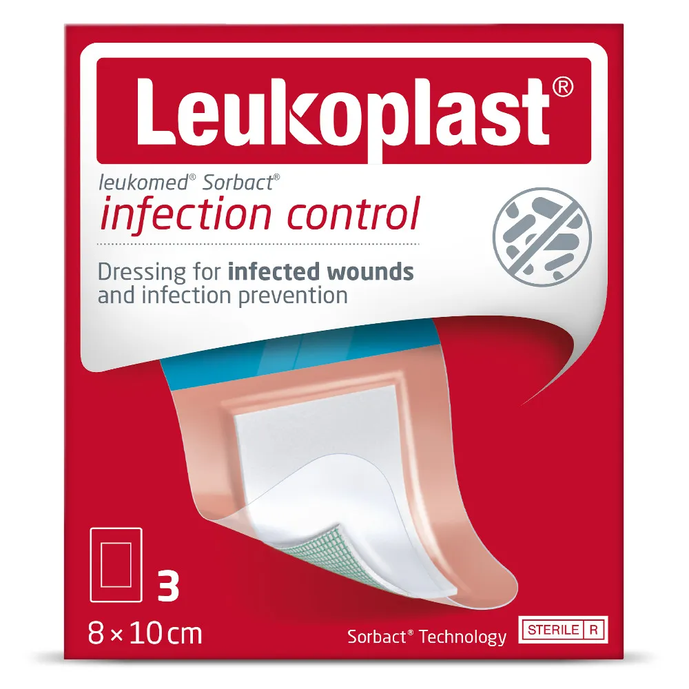 Leukoplast® Leukomed® Sorbact® 1×3 ks, absorpčná náplasť na rany