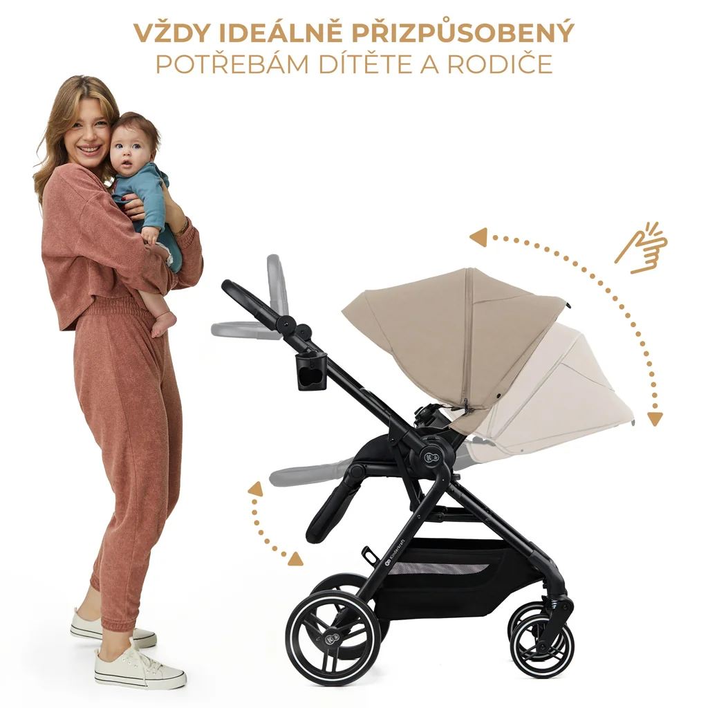 KINDERKRAFT SELECT Kočík športový Yoxi Sand Beige 1×1 ks, športový kočík