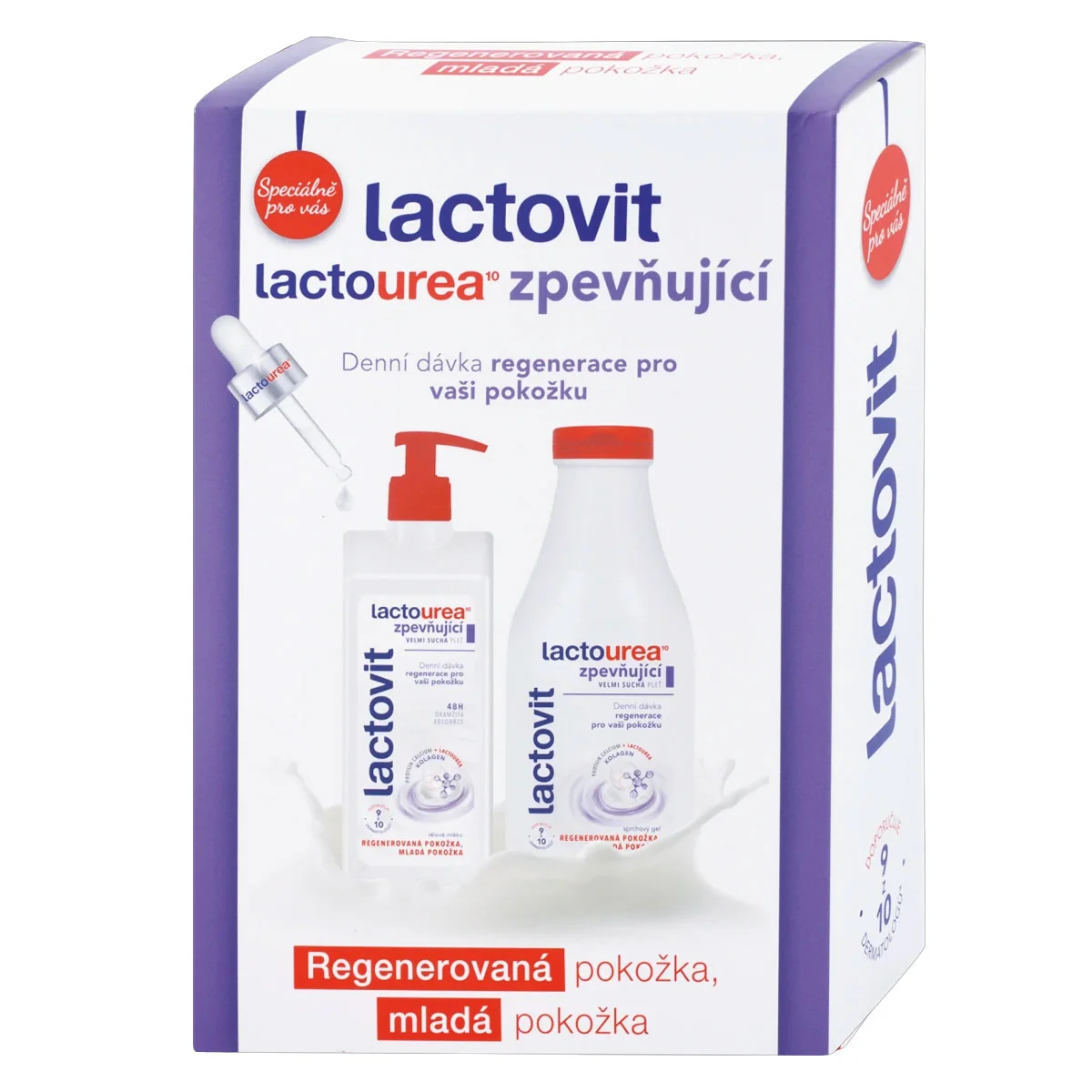 LACTOVIT darčeková kazeta Spevňujúca (sprchový gél 500ml +  telové mlieko 400ml)