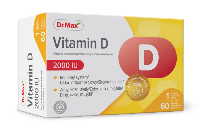 Dr. Max Vitamin D 2000 IU 1×60 cps, výživový doplnok