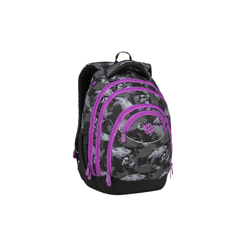 BAGMASTER - Študentský batoh ENERGY 9 A VIOLET/GRAY/BLACK