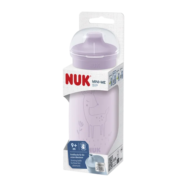 NUK flaša Mini-Me Sip nerez 300 ml (9+ m.) 1×1 ks, nerezová fľaša