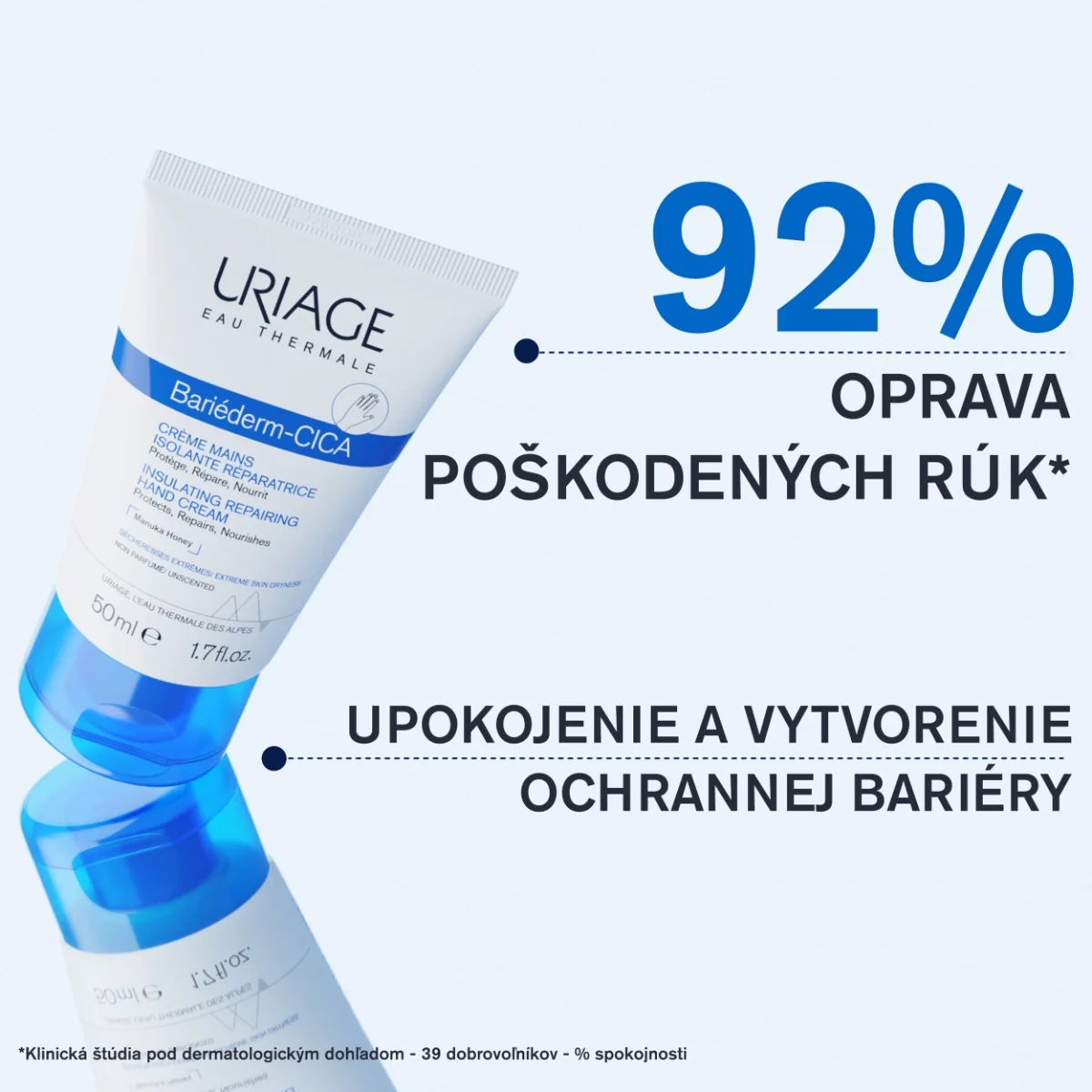 URIAGE BARIÉDERM Insulating Repairing Hand Cream, 50ml 1×50 ml, regeneračný krém na ruky