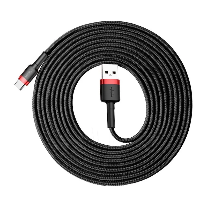 Baseus Cafule kábel USB / USB-C QC 3.0 2A 3m, čierny/červený 