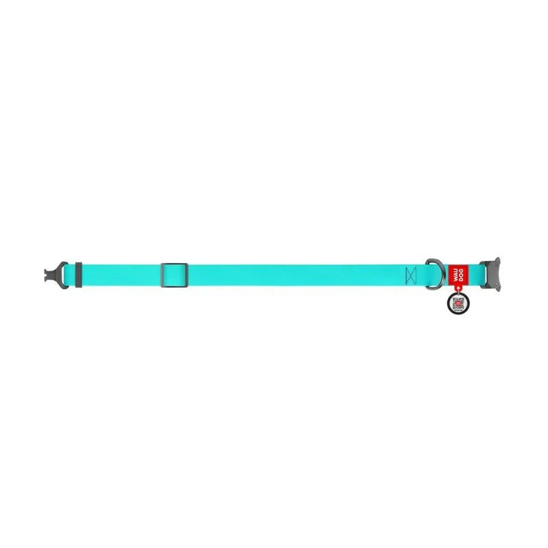 Vode odolný obojok WAU DOG svietiaci v tme, Obvod krku: 24- 40cm, šírka: 20mm 