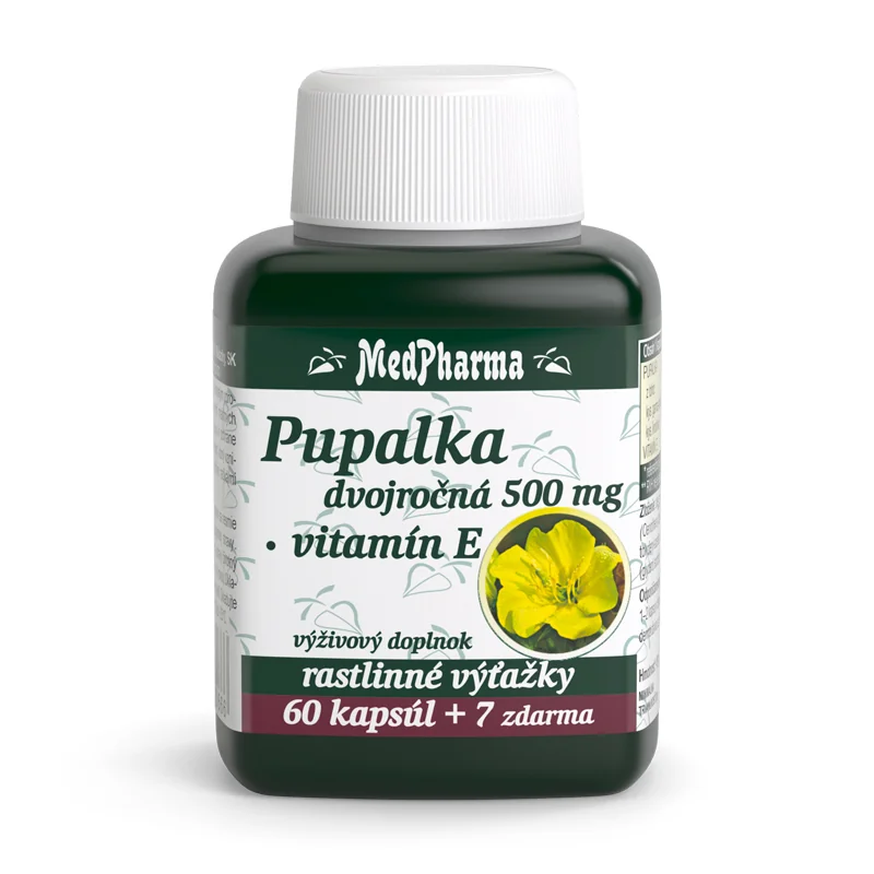 MedPharma PUPALKA DVOJROČNÁ 500MG, VITAMÍN E