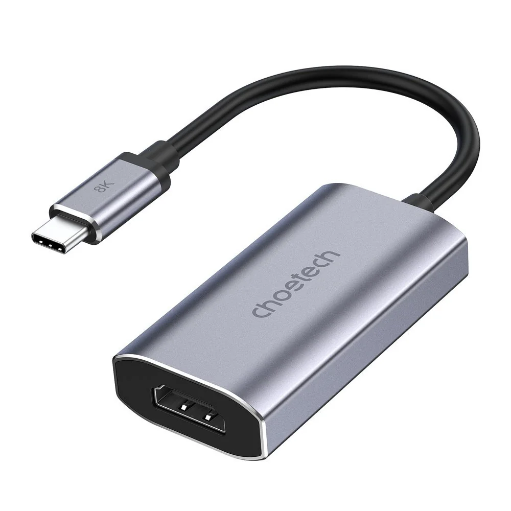 Choetech HUB-H16 adaptér USB-C / HDMI 8K 60Hz M/F, sivý 