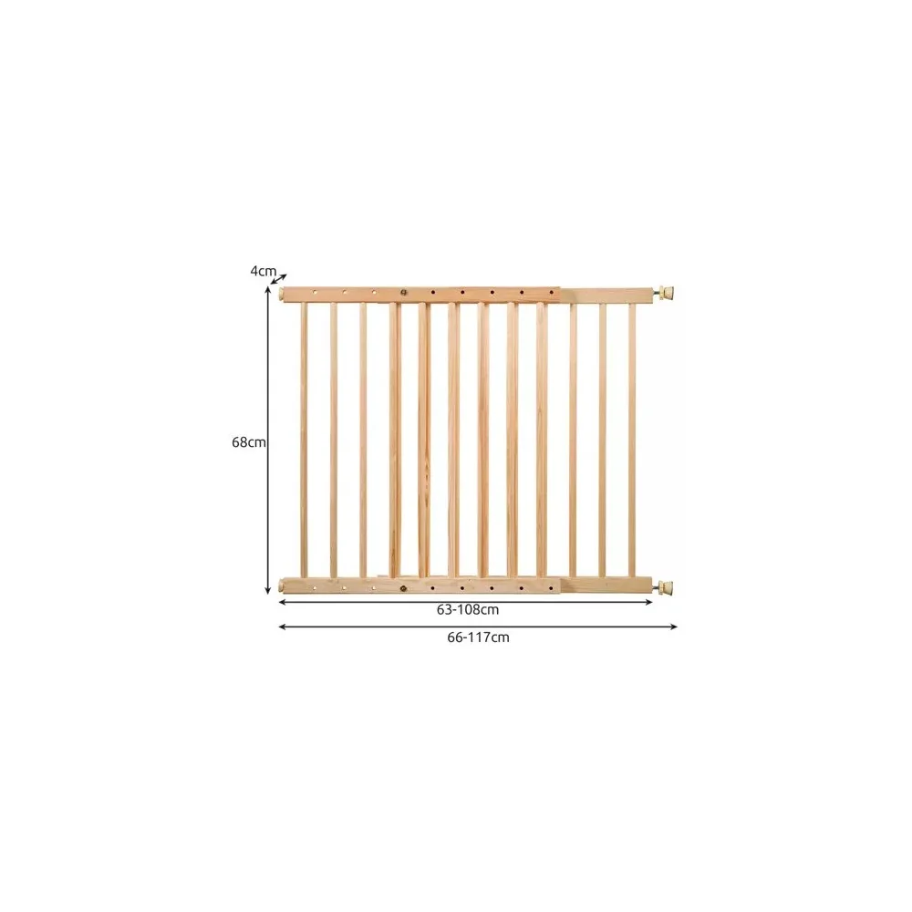 Zábrana detská na schody drevená 67-115cm 