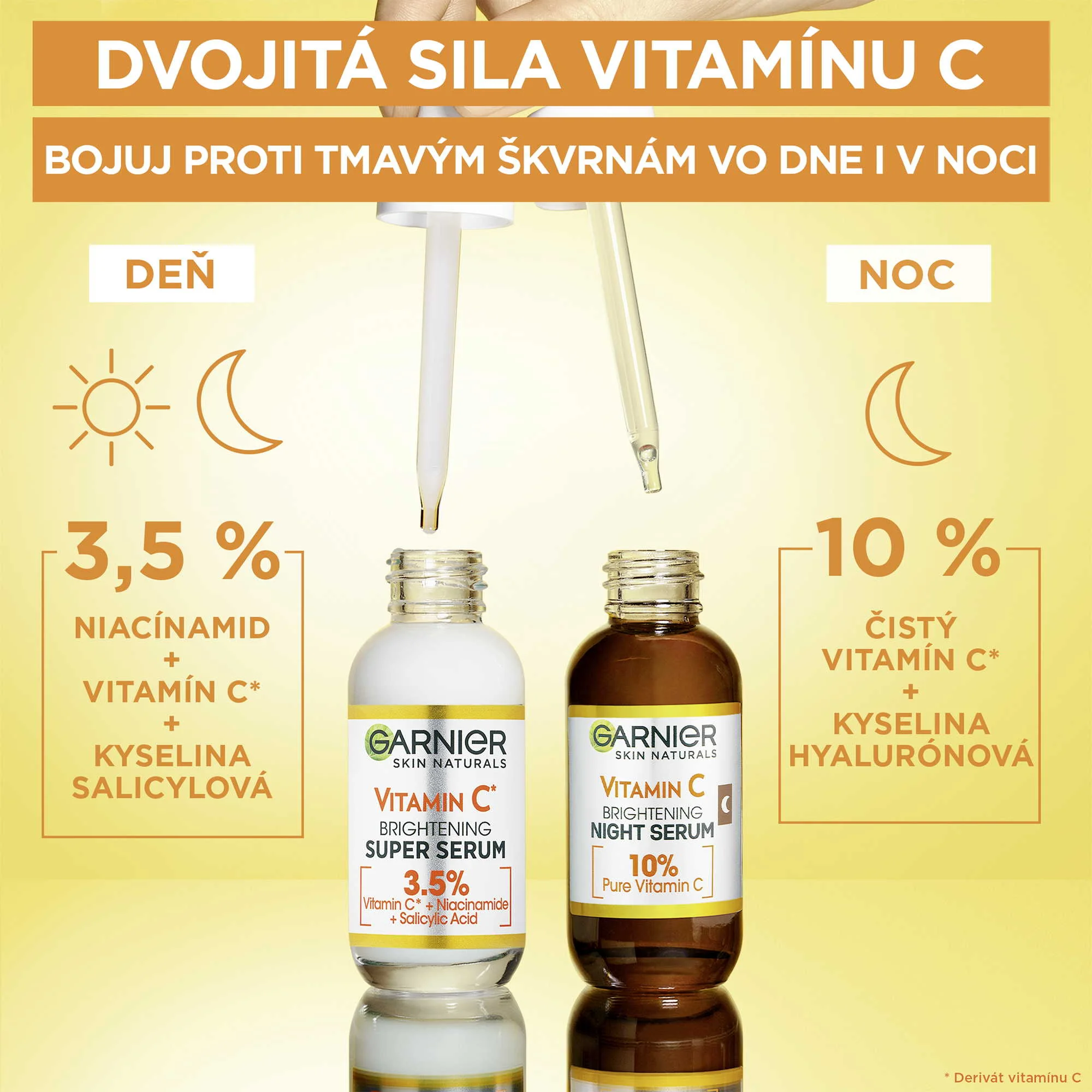 Garnier Skin Naturals rozjasňujúce nočné sérum s vitamínom C, 30 ml 1×30 ml, nočné sérum