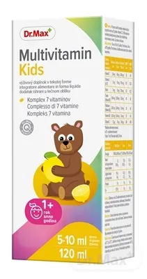 Dr. Max Multivitamin Kids 1×120 ml, multivitamín pre deti v tekutej forme