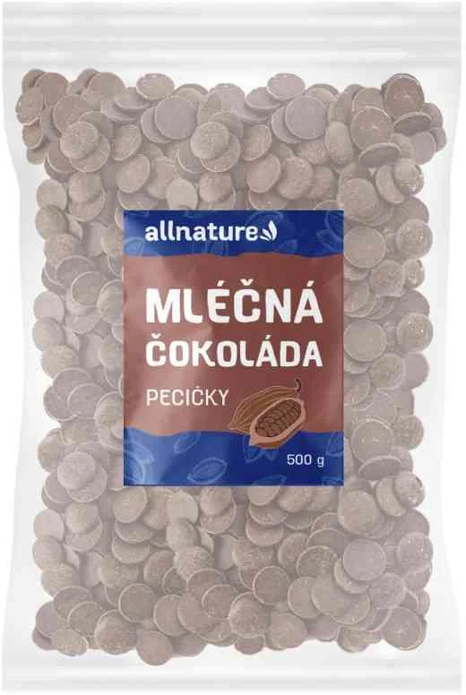 Allnature Mliečná čokoláda lupienky