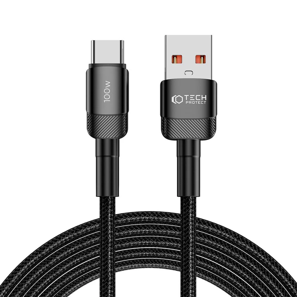 Tech-Protect Ultraboost Evo kábel USB / USB-C 100W 5A 3m, čierny 