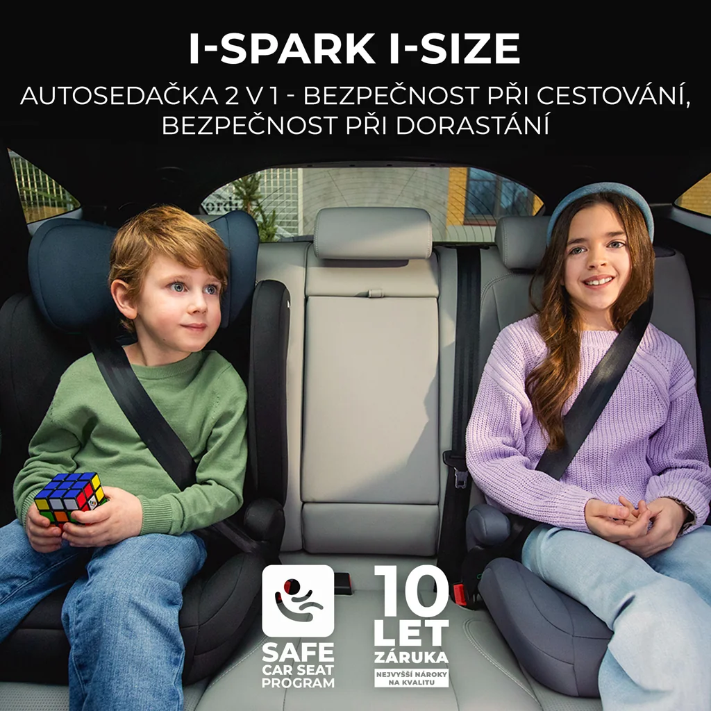 KINDERKRAFT Autosedačka i-Spark i-Size 100-150 cm Pink 1×1 ks, autosedačka