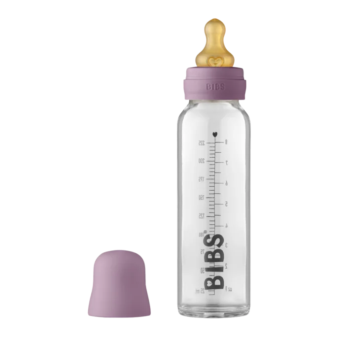 BIBS Baby Bottle sklenená fľaša 225ml, Mauve