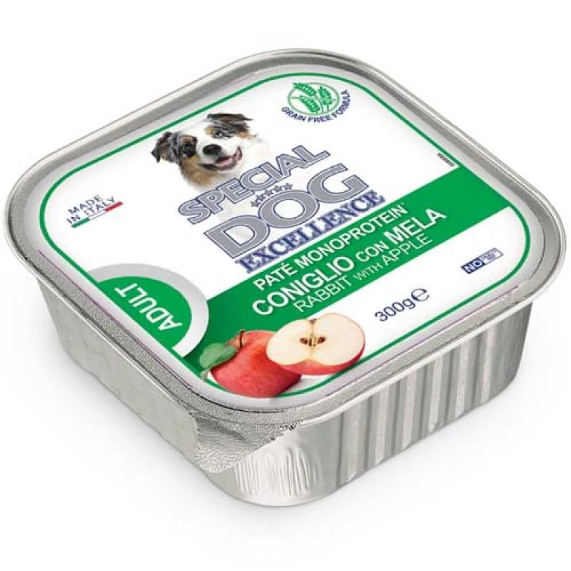 MONGE SPECIAL DOG EXCELLENCE FRUITS pate králik,ryža & jablko 300g vanička