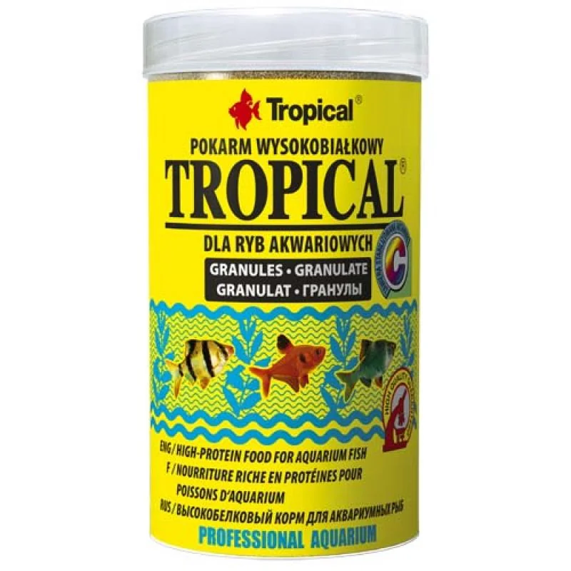 TROPICAL Tropical Granulat 250ml/125g vysokoproteínové krmivo pre akváriové ryby 