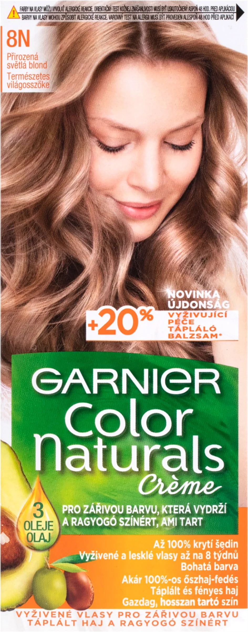 Garnier Color Naturals permanentná farba na vlasy 8N Stredná blond