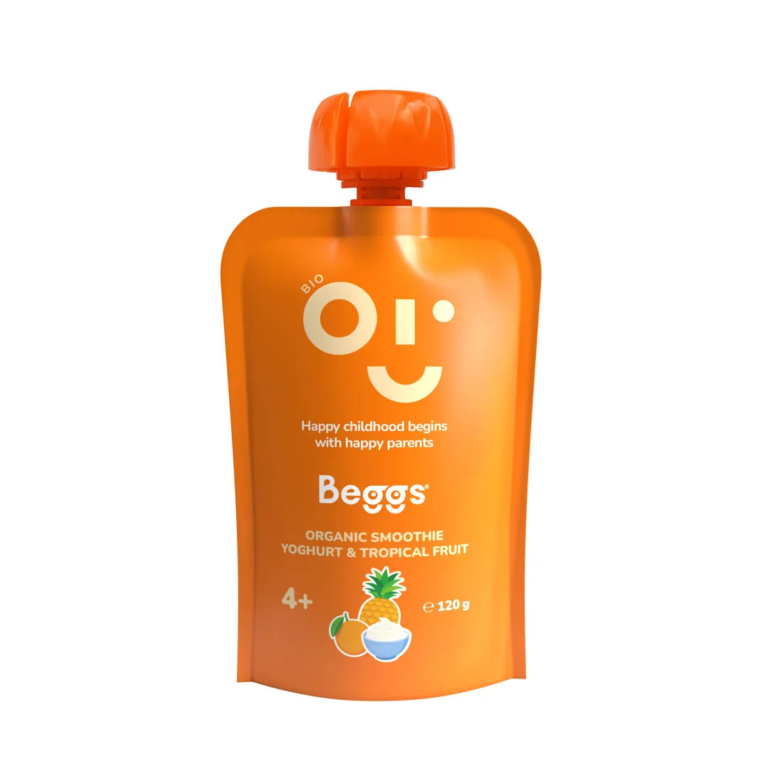 Beggs BIO Smoothie s jogurtom a tropickým ovocím 1×120 g, smoothie