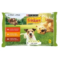 FRISKIES ADULT Dog Multipack 10(4x100g) - hovädzie/kura/jahňacie v šťave