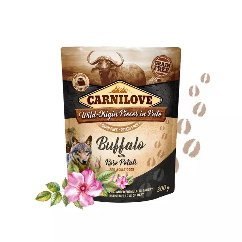 Carnilove Kapsička Dog Paté Buffalo With Rose Petals 300g