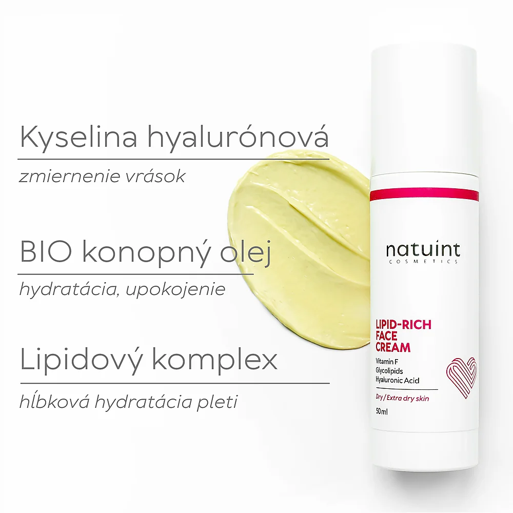 Natuint cosmetics - Výživný pleťový krém s lipidmi Lipid-Rich Face Cream