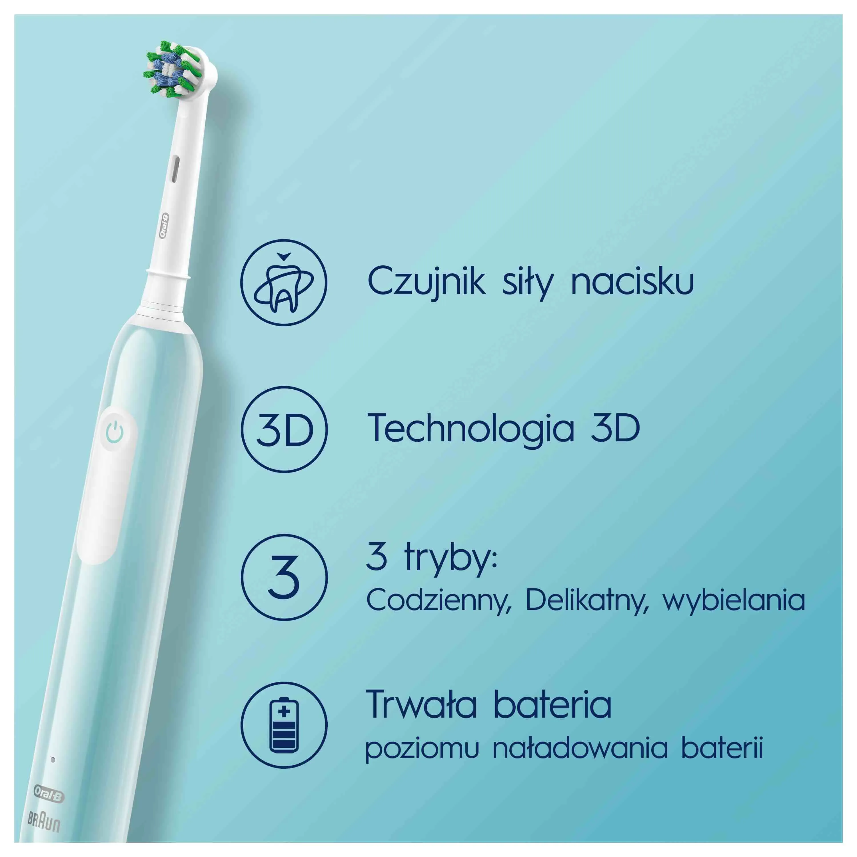 Oral-B EK Pro Series 1 Caribeean blue 1×1 ks, elektrická zubná kefka