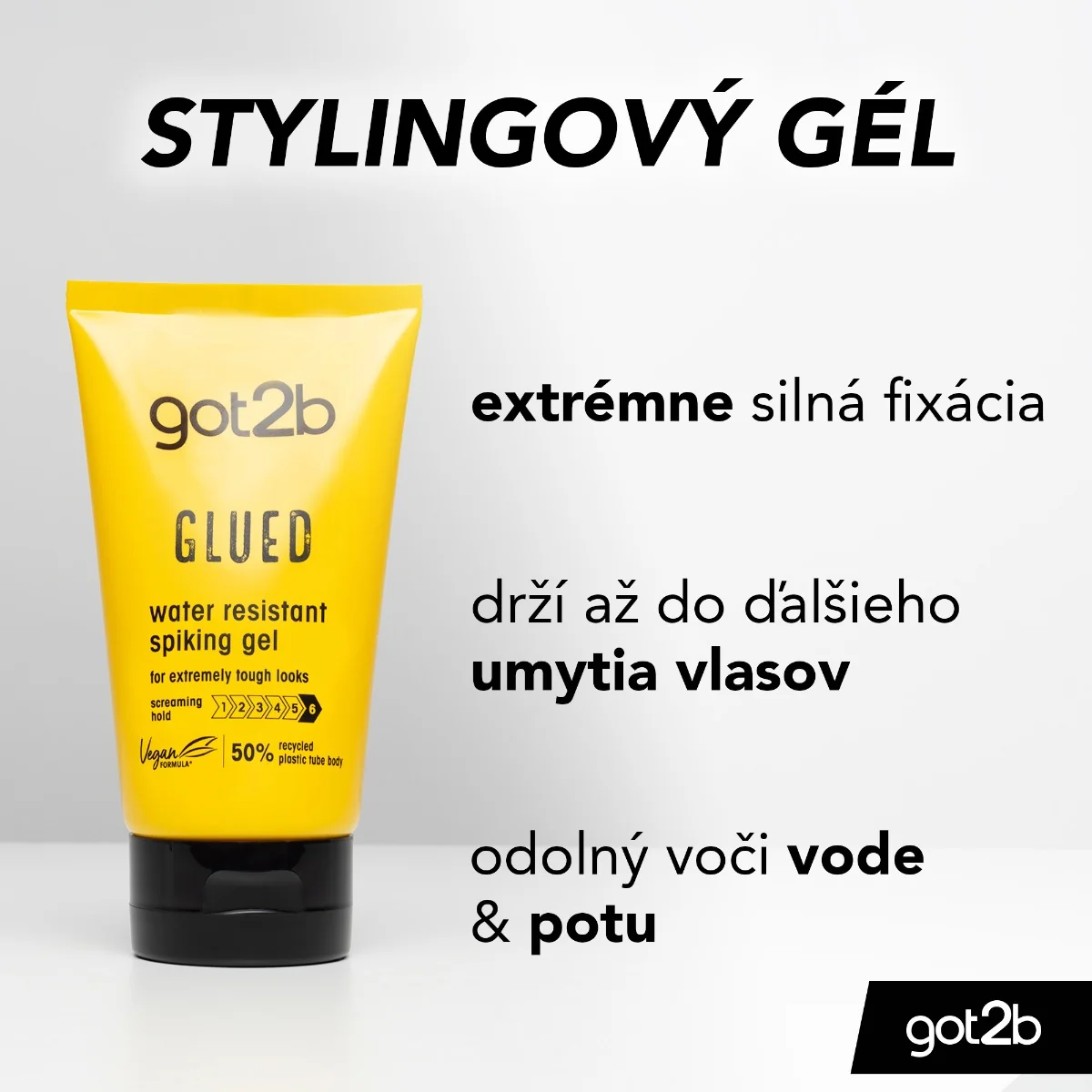 got2b stylingový gél na vlasy Glued 1×150 ml, gél na vlasy