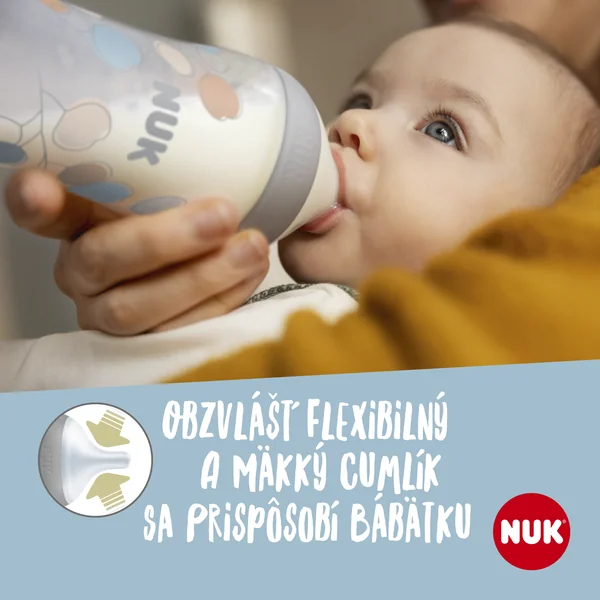 NUK Perfect Match flaša s kontrolou teploty 260 ml 1×1 ks, dojčenská fľaša