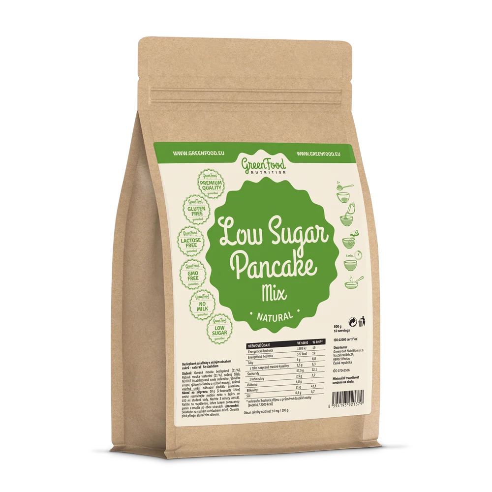 GreenFood Nutrition Low Sugar Pancake Natural 500g