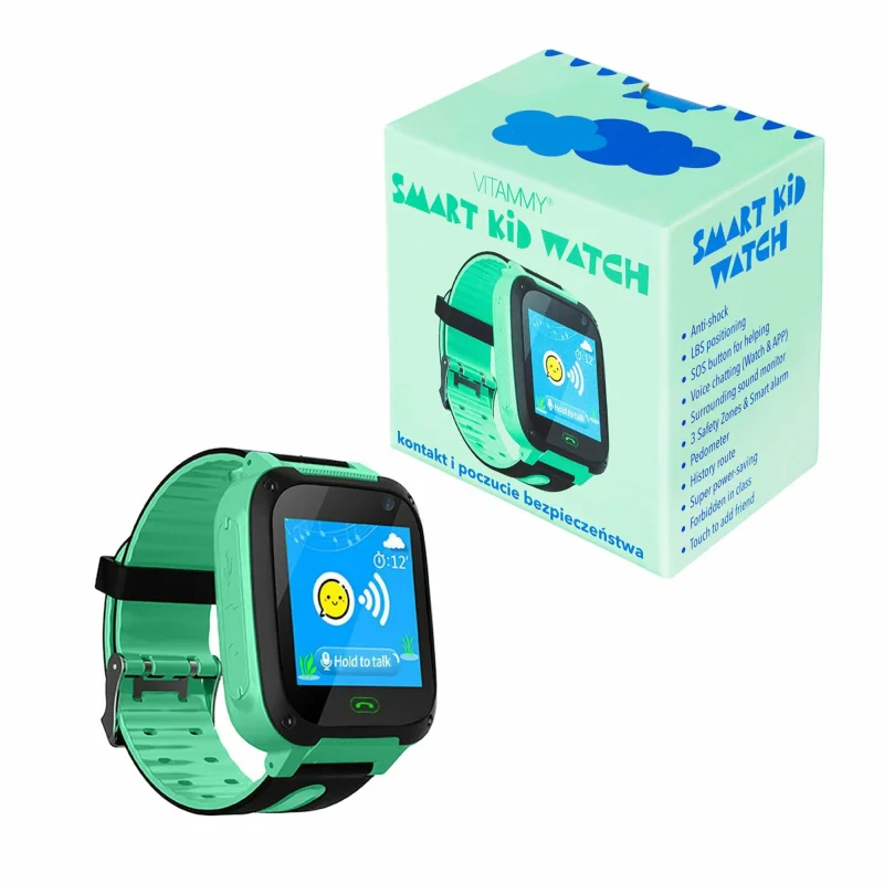 VITAMMY SMART KID Inteligentné detské  hodinky, zelené TOW017329