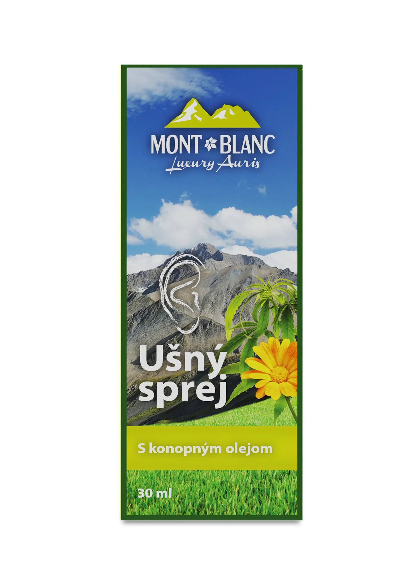 MONT BLANC Luxury Auris Ušný sprej
s konopným olejom 1×30 ml, ušný sprej