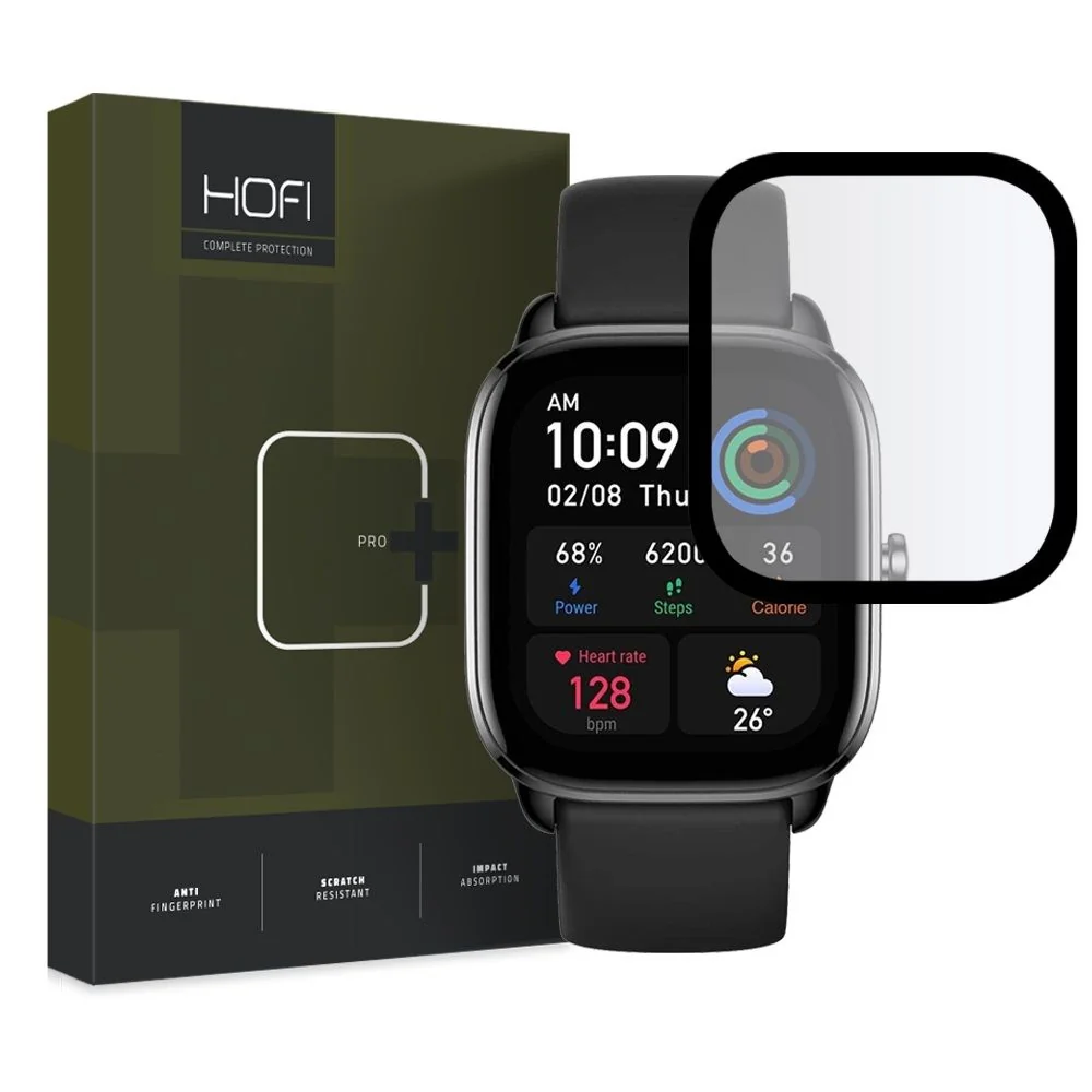 HOFI Hybrid ochranné sklo na Xiaomi Amazfit GTS 4 Mini, čierne 