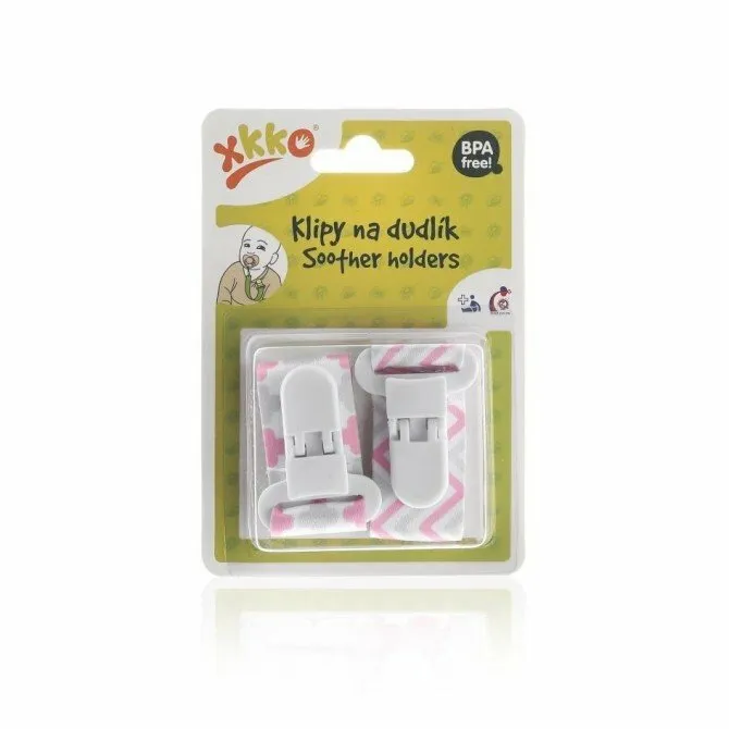 XKKO Klipy na cumlík 2ks - Scandinavian Baby Pink MIX 1×1 ks