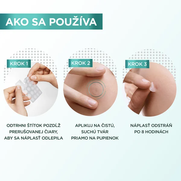 Garnier Hydrokoloidné neviditeľné náplasti na nedokonalosti s BHA 1×22 ks, náplaste na nedokonalosti