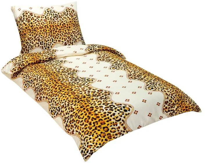 Obliečky krep 80/238 leopardí vzor 140x220, 70x90 1×1 ks, obliečky