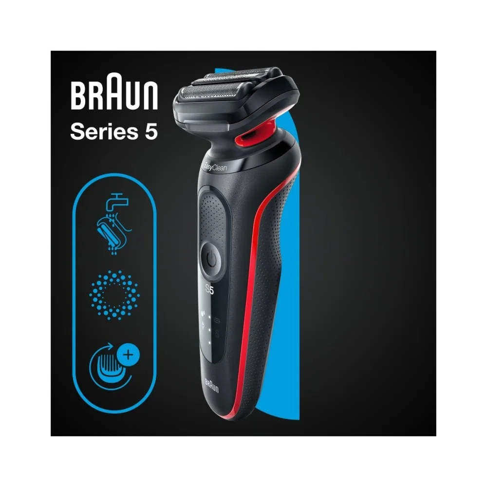 BRAUN Series 5 51-R1000s Red 1×1 ks, elektrický holiaci strojček