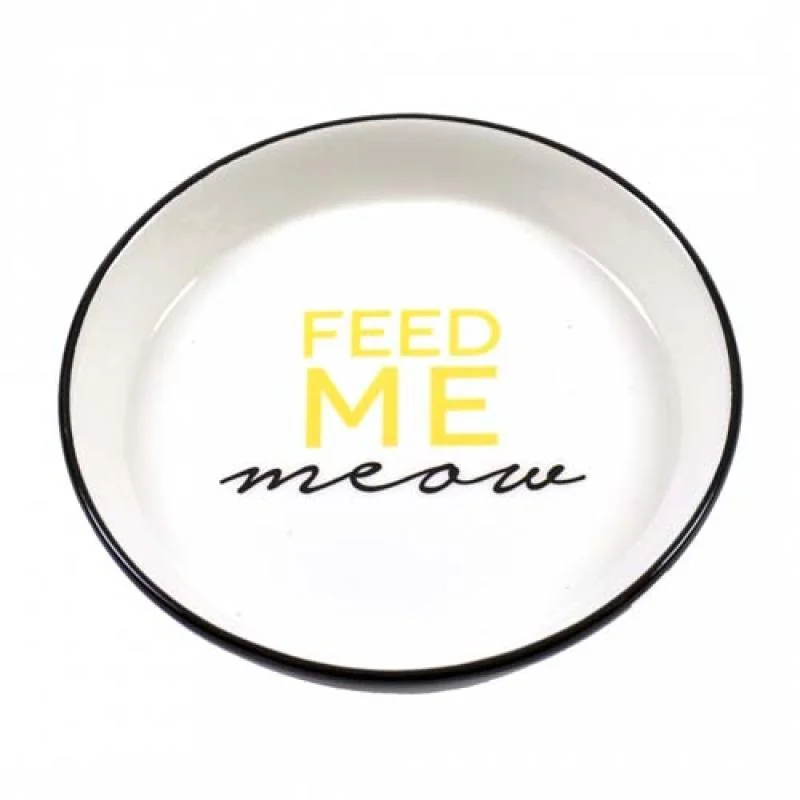 DUVO+ Keramická miska pre mačky - Feed me meow 15,5cm