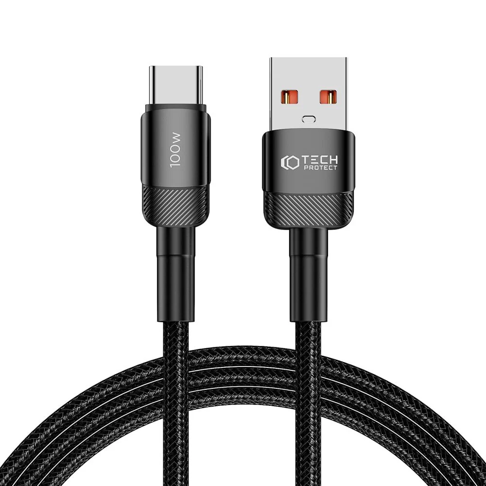 Tech-Protect Ultraboost Evo kábel USB / USB-C 100W 5A 2m, čierny 