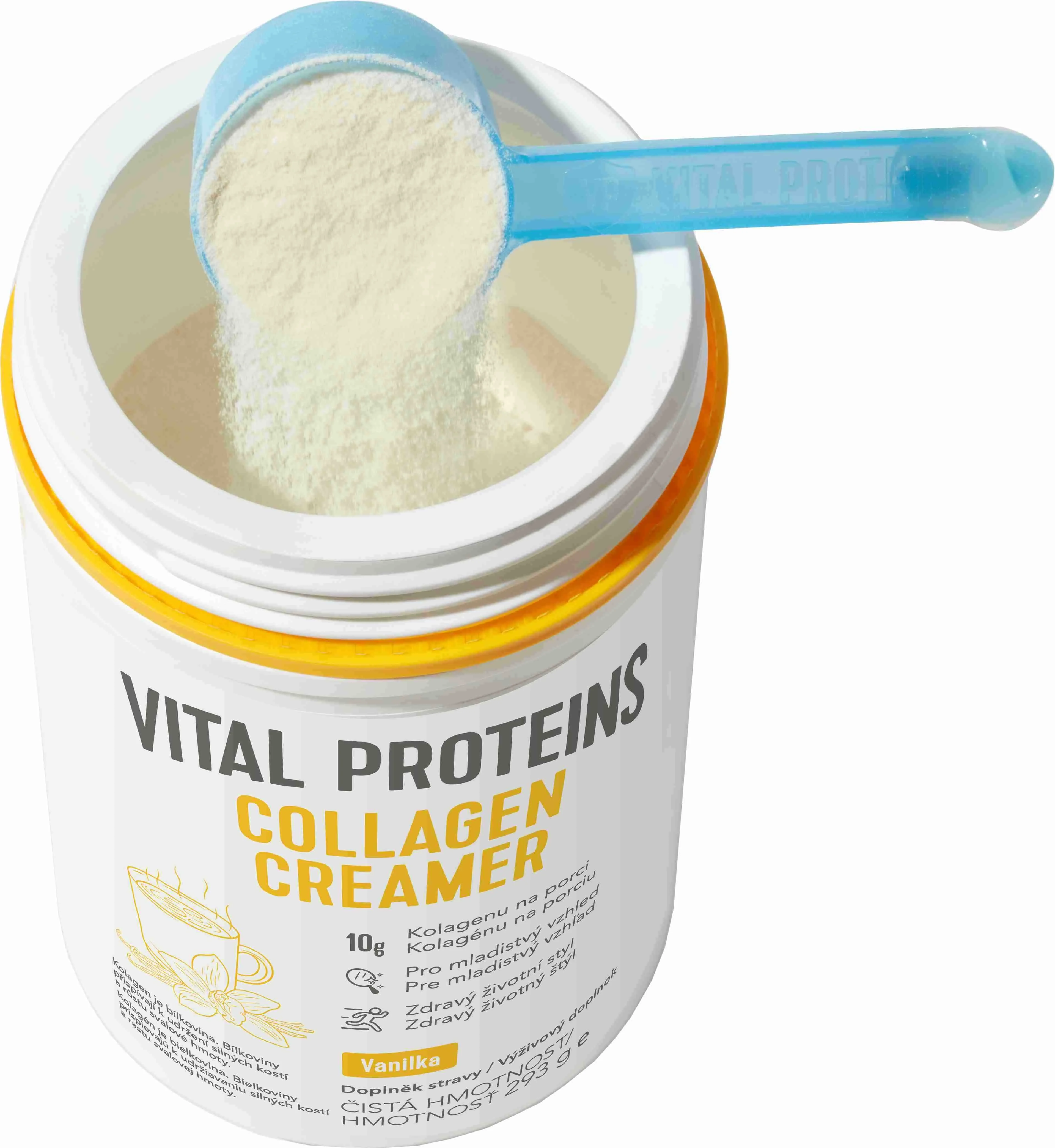 Vital Proteins Collagen Creamer Vanilka kolagén v prášku 305g 1×305 g, dochucovadlo do kávy