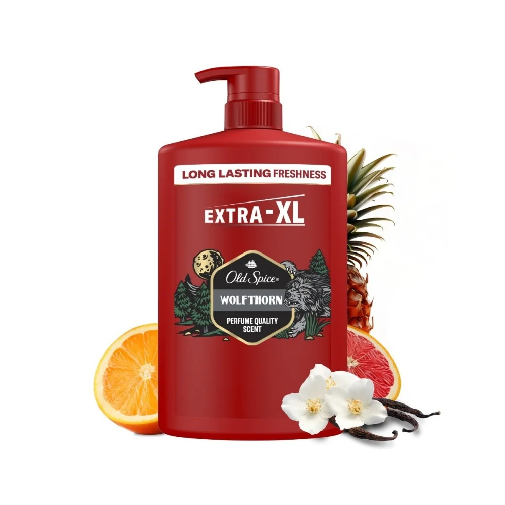 Old Spice Wolfthorn sprchový gél a šampón 1×1000 ml, sprchový gél a šampón